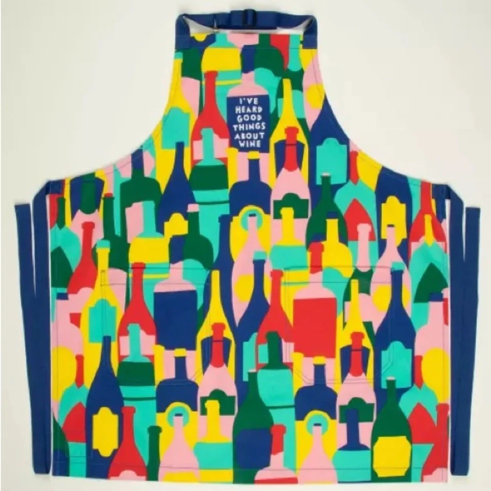 Blue Q “I’ve Heard Good Things About Wine” apron New With Tags